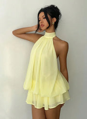 Women's Vacation Slim Fit Fashion Sexy Backless Halter Tie Waist Versatile Solid Color Dress, Stylish and Comfortable Summer thumbnail 2